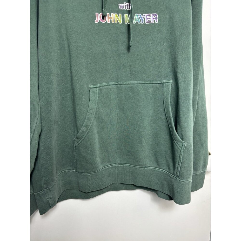 John Mayer Current Mood Hoodie Lisa Frank Men's 2XL Green Sweatshirt SUPER RARE - Picture 6 of 12
